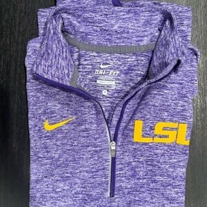 Nike Purple & Yellow LSU Quarter-Zip Pullover